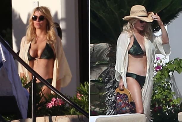 ¡Hermosa! Jessica Simpson huyó del frío y se fue a tomar el sol en poquita ropa.