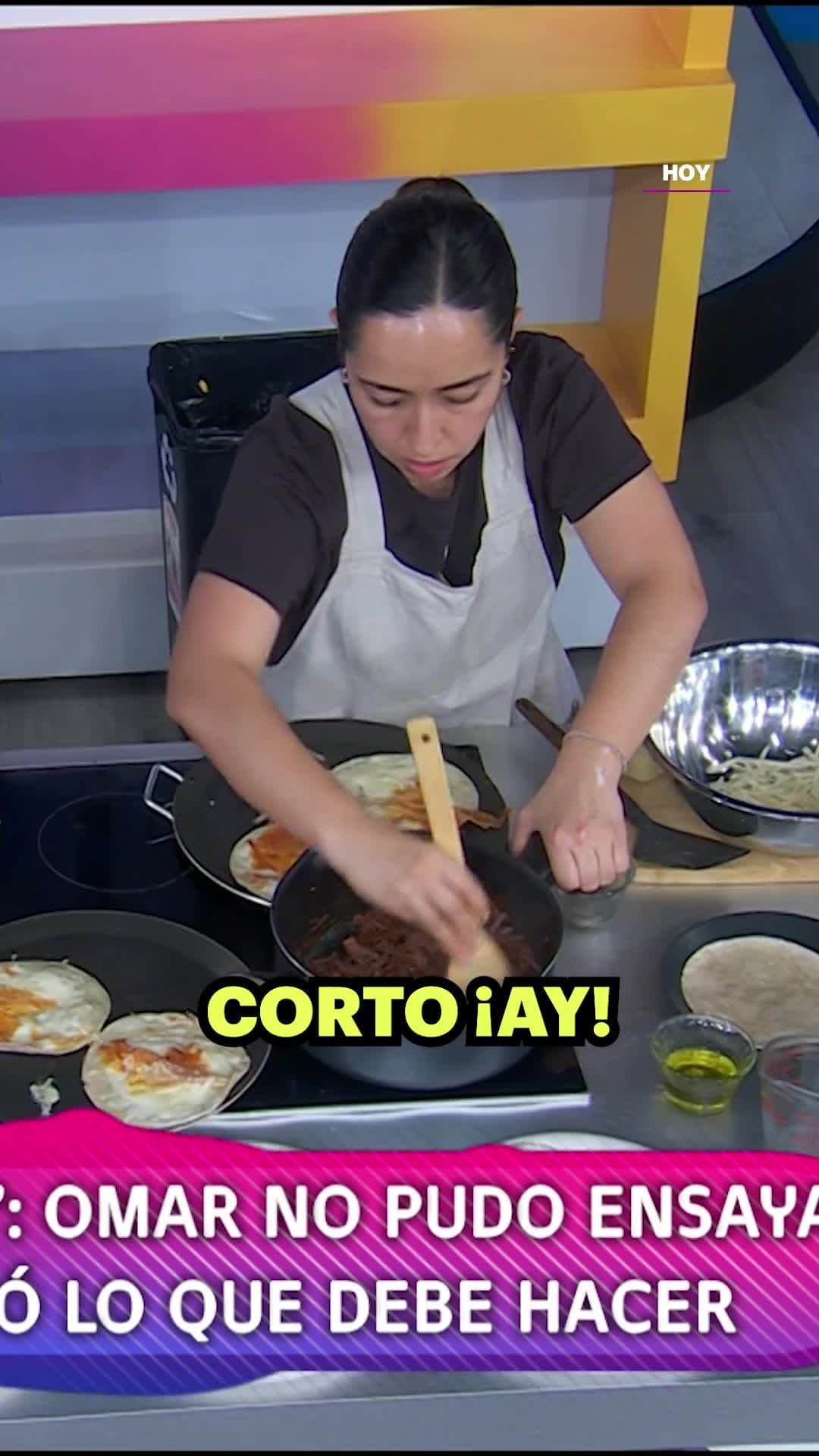 Omar deja solo a Nicola en los ensayos de Hoy soy el Chef