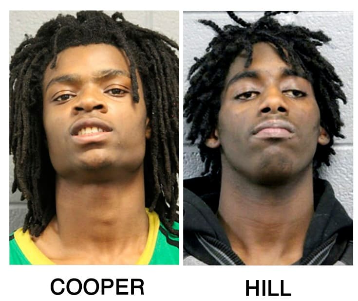 Dos de los acusados: Tesfaye Cooper (i) y Jordan Hill (d)