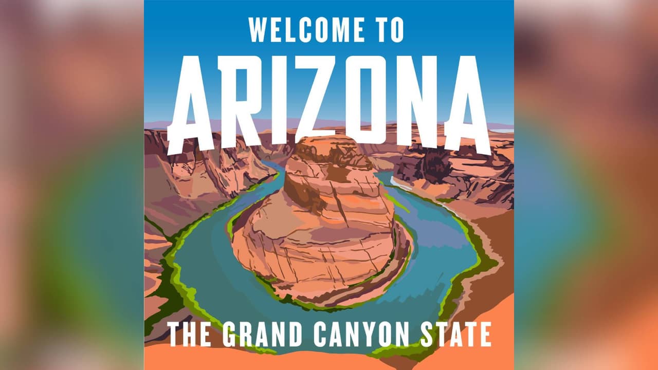 El Gobernador de Arizona dijo que las personas que atraviesan el estado manejando serán bienvenidos por los letreros que muestran
<b> ‘seis de los paisajes más emblemáticos de Arizona’: </b>El Gran Cañón, Los Picos de San Francisco en Flagstaff, Horseshoe Bend, Sedona , Parque Nacional Saguaro, y el Monumento Nacional del Organ Pipe Cactus.
<br>