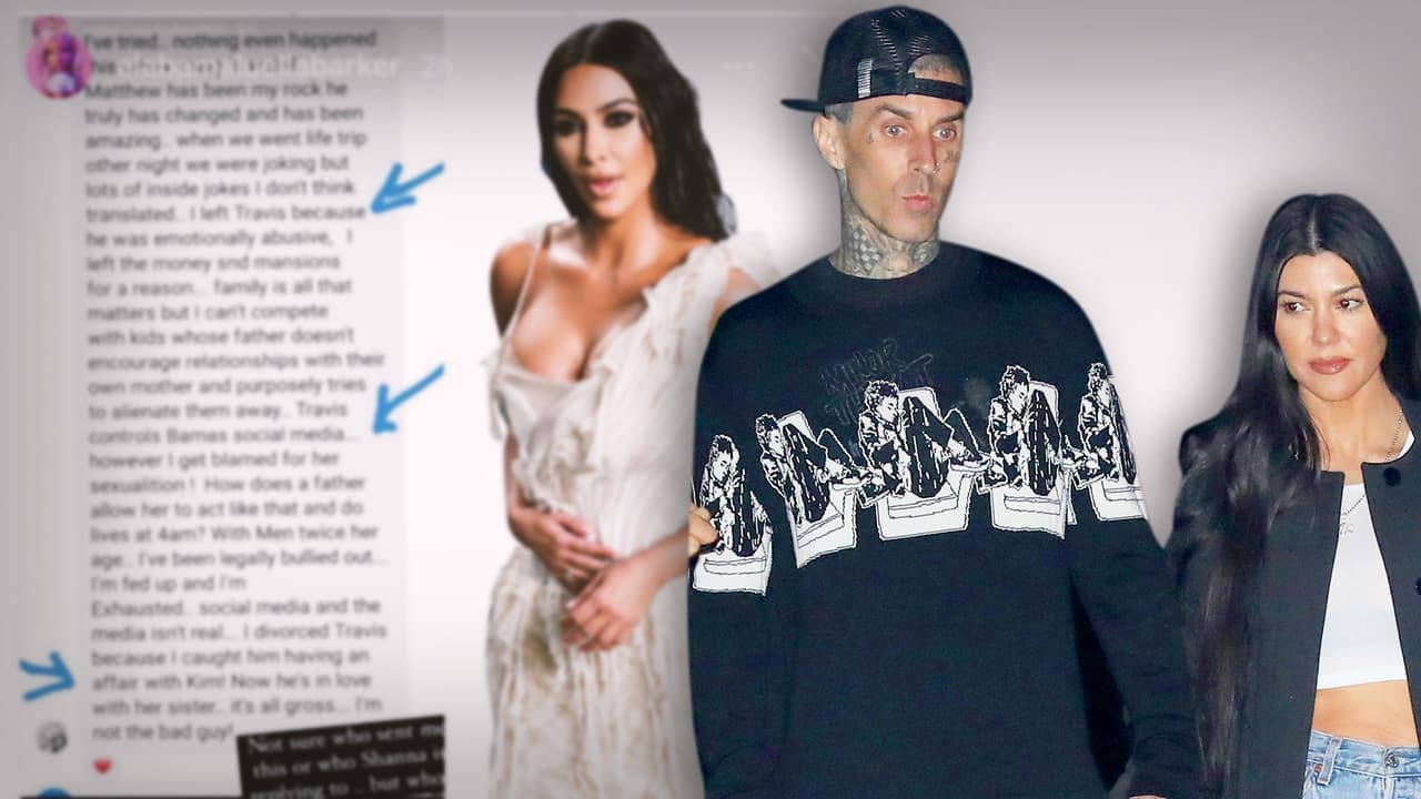 Acusan a Kim Kardashian de acabar con el matrimonio de Travis Barker, la actual pareja de su hermana Kourtney