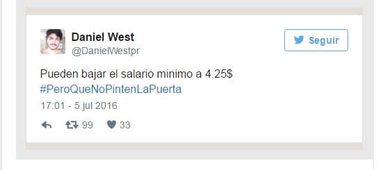Mediante el hashtag #PeroQueNoPintenLaPuerta se ha cuestionado por qué se protesta por la alteración de la puerta y no por otros problemas sociales.