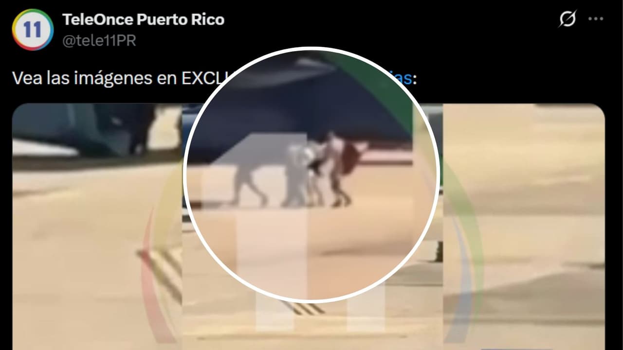 Captan video de supuesta escala en Puerto Rico de Nicolás Maduro, escoltado y esposado