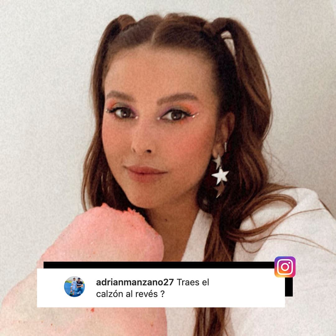 “¿Traes el calzón al revés?”, le pregunta un sorprendido fanático seguidor en Instagram.