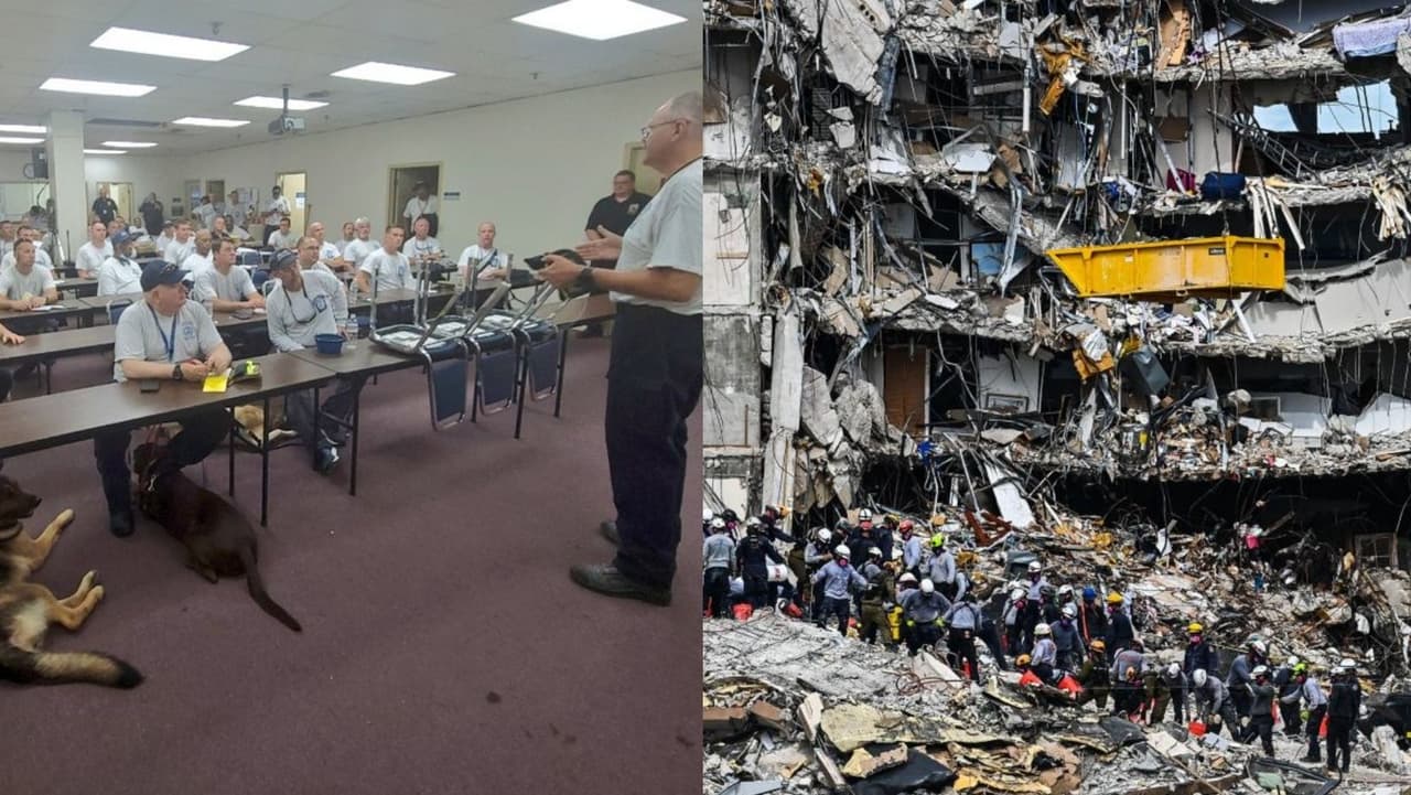 Un grupo de 70 bomberos  y especialistas en rescate de Pensilvania parte hacia Florida para ayudar en la búsqueda de personas entre los escombros