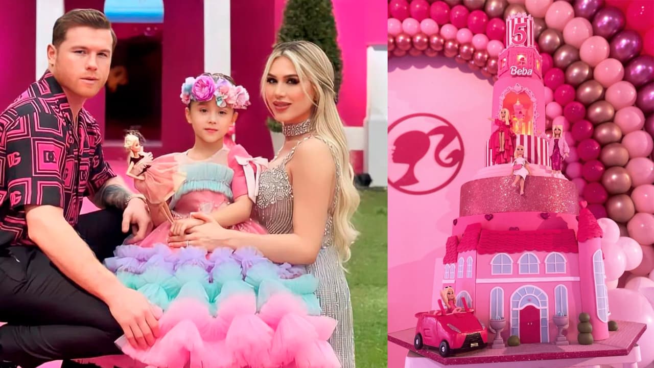 Los 2 espectaculares vestidos de la hija del 'Canelo' y otros lujos en su fiesta al estilo 'Barbie'