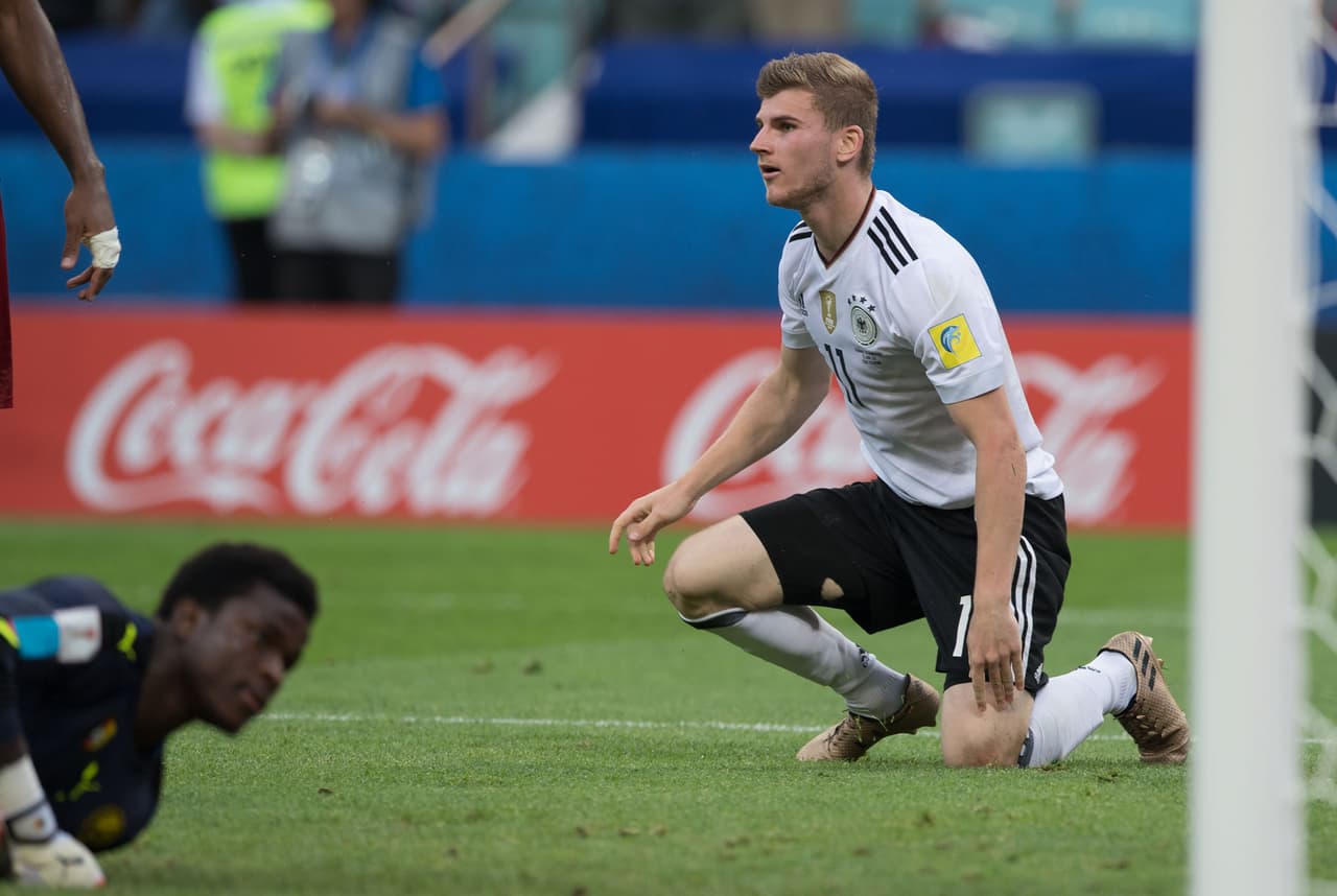 Action photo during the match Germany vs Cameroon, Correspondent to Group B of the FIFA Confederations Cup Russia 2017, at Fisht Sochi Stadium. Foto de accion durante el partido Alemania vs Camerun, Correspondiente al Grupo B de la Copa FIFA Confederaciones Rusia 2017, en el Estadio Fisht Sochi, en la foto: Timo WERNER de Alemania 25/06/2017/MEXSPORT/David Leah.