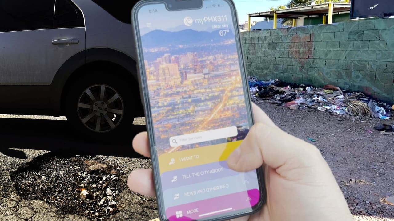 Si vives en Phoenix, así es cómo puedes reportar baches y callejones sucios desde tu celular 