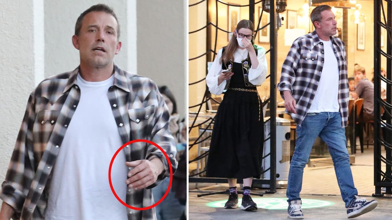 Ben Affleck disfrutó de una salida con su hija Violet. Él no llevaba su anillo de casado con JLo.