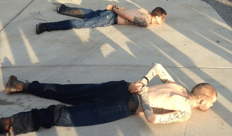 Los reos prófugos de Georgia capturados y esposados