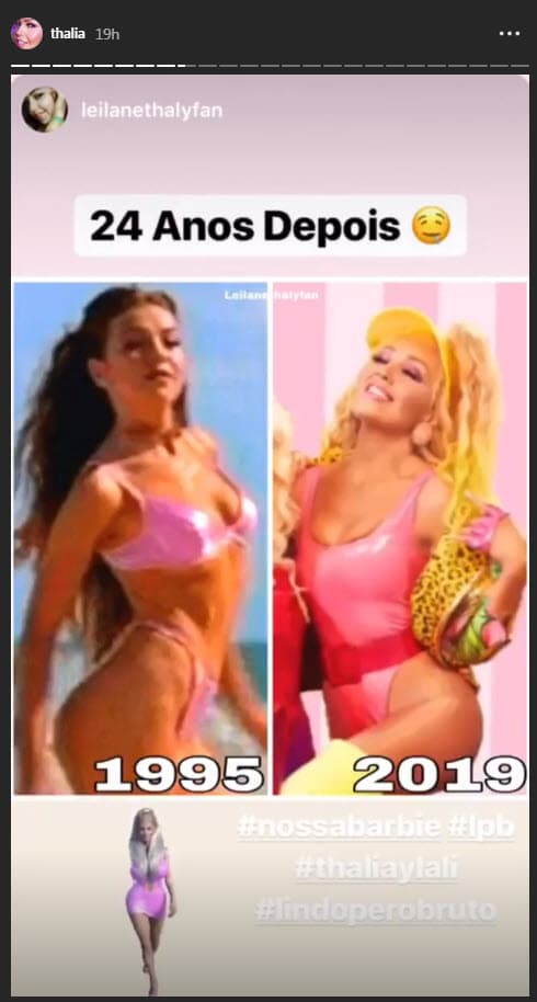 Además, compartió esta comparativa hecha por uno de sus fans para confirmar que la edad casi no la ha cambiado físicamente.