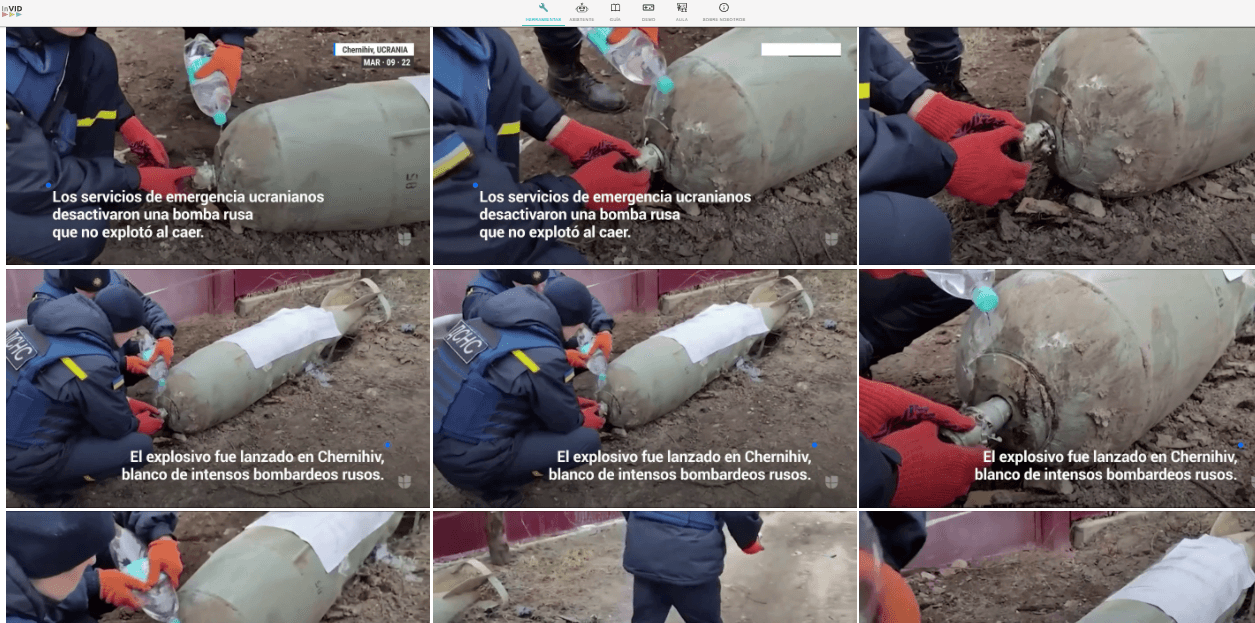 Fotogramas tomados de InVid el 18 de marzo de 2022.