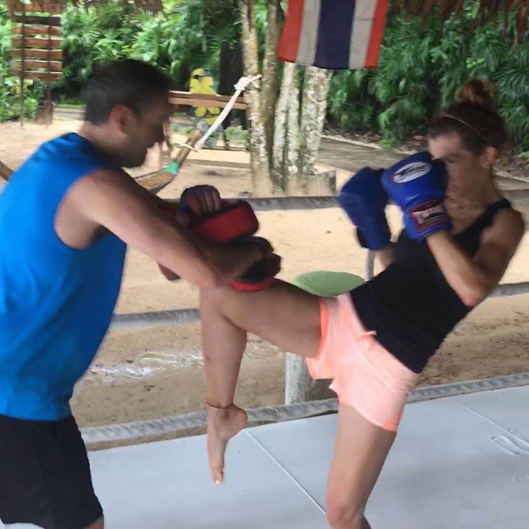 Desde febrero de 2019, la feliz pareja no ha dejado de ejercitarse. Además de ganar condición física, pretenden enseñarles indirectamente a sus hijos que tener actividad física debe ser parte de la rutina diaria.