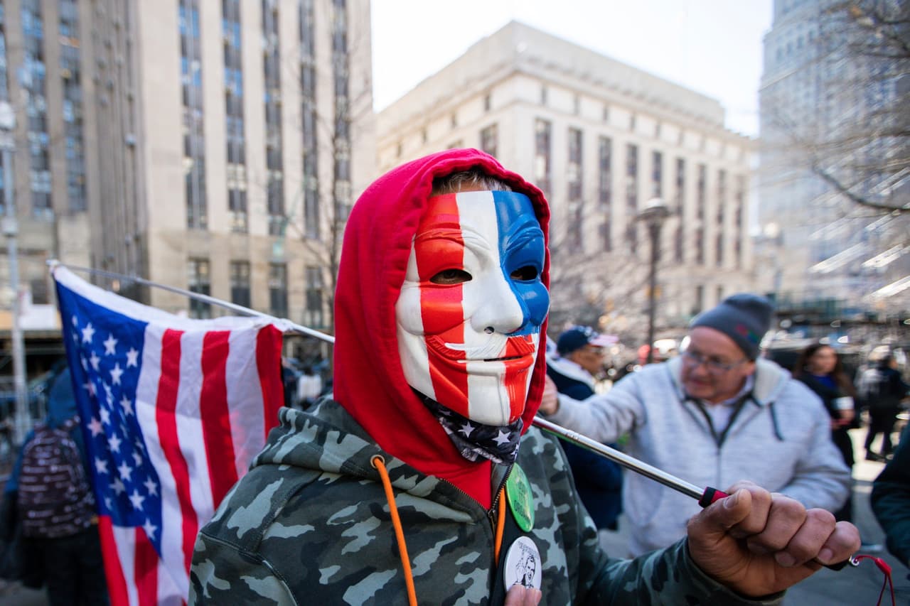 Partidarios de Trump protestaron en Nueva York.