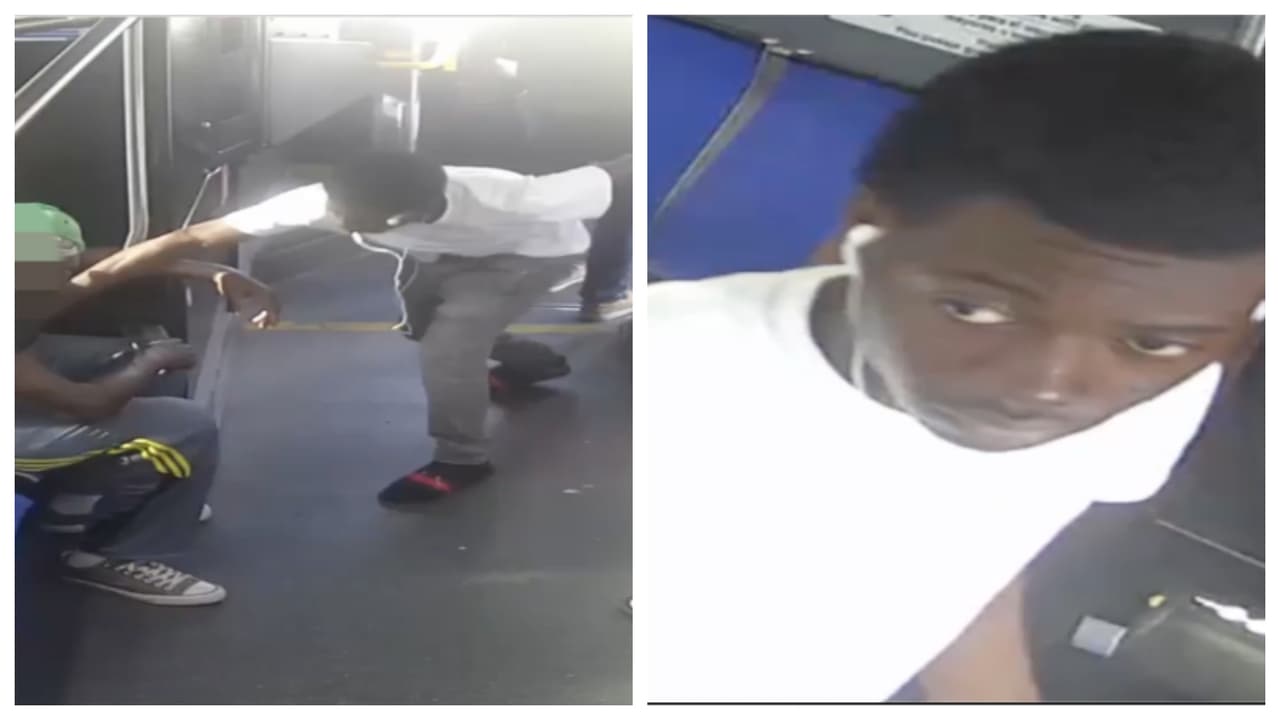 Buscan a sospechoso captado en video arrancando la cadena a un pasajero en un autobús de Miami-Dade