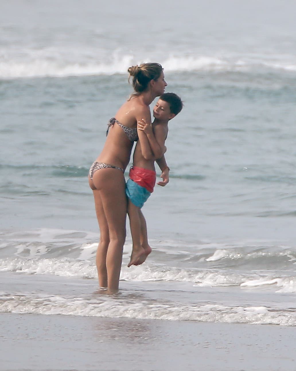 Su hijo Benjamin no se quiso quedar atrás.