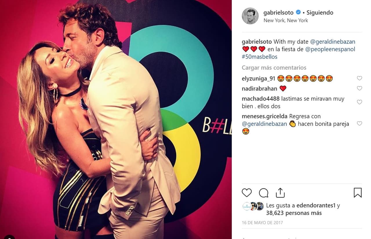 Y en febrero de 2016, tras 9 años de convivencia, Geraldine Bazán y Gabriel Soto se casaron.