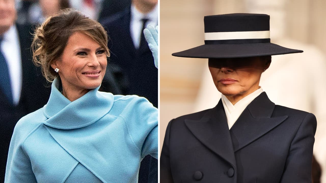 Los looks de Melania Trump en las tomas de posesión de su esposo Donald Trump