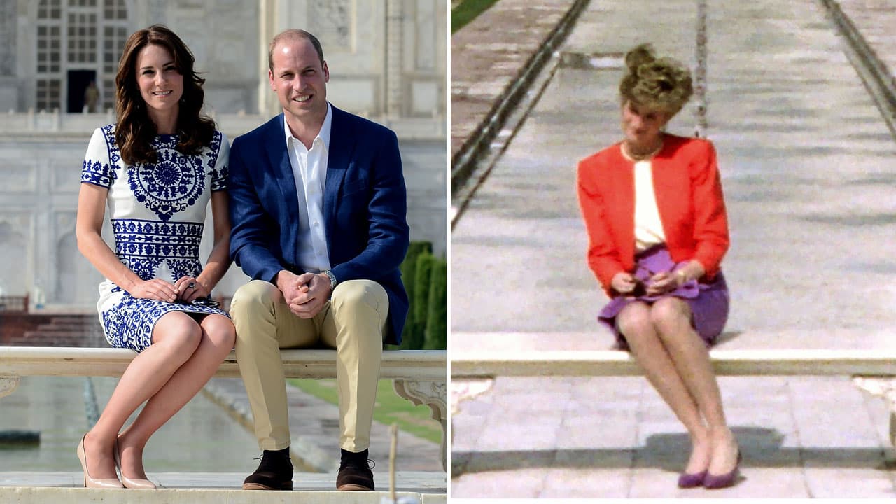 Los Duques y Lady Diana en el Taj Mahal.