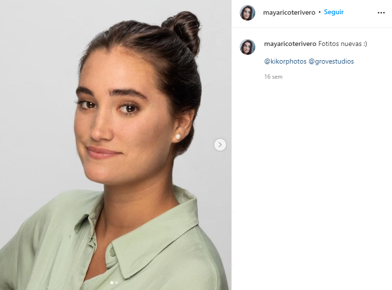 Maya Ricote no tardó en responder el detalle de su novio y contestó en la publicación con el mensaje '
<b>Te adoro</b>'.