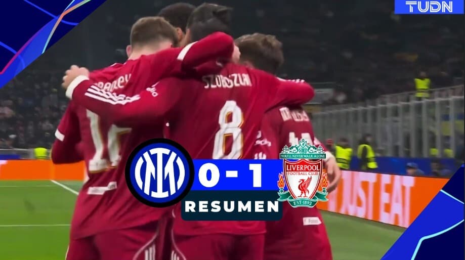 Resumen | Con un solitario gol de Szoboszlai el Liverpool le gana al Inter