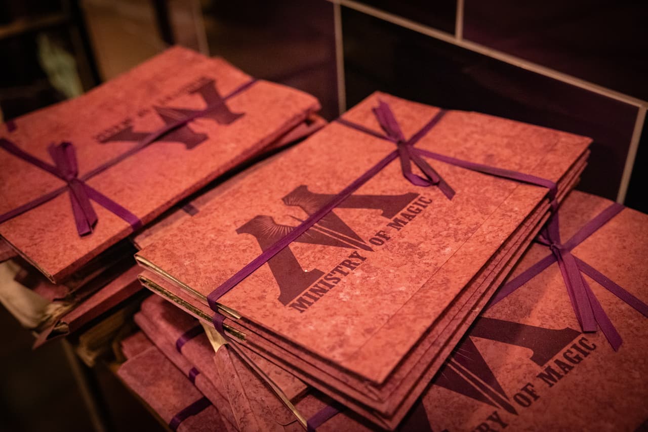 <b>Los Archivos Mágicos: </b>Explora una biblioteca cavernosa con enormes gabinetes llenos de siglos de documentos del Ministerio de Magia.