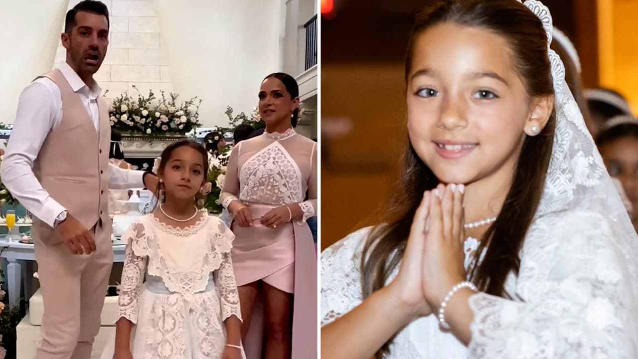 Toni Costa y Adamari López volvieron a bailar juntos en la primera comunión de Alaïa