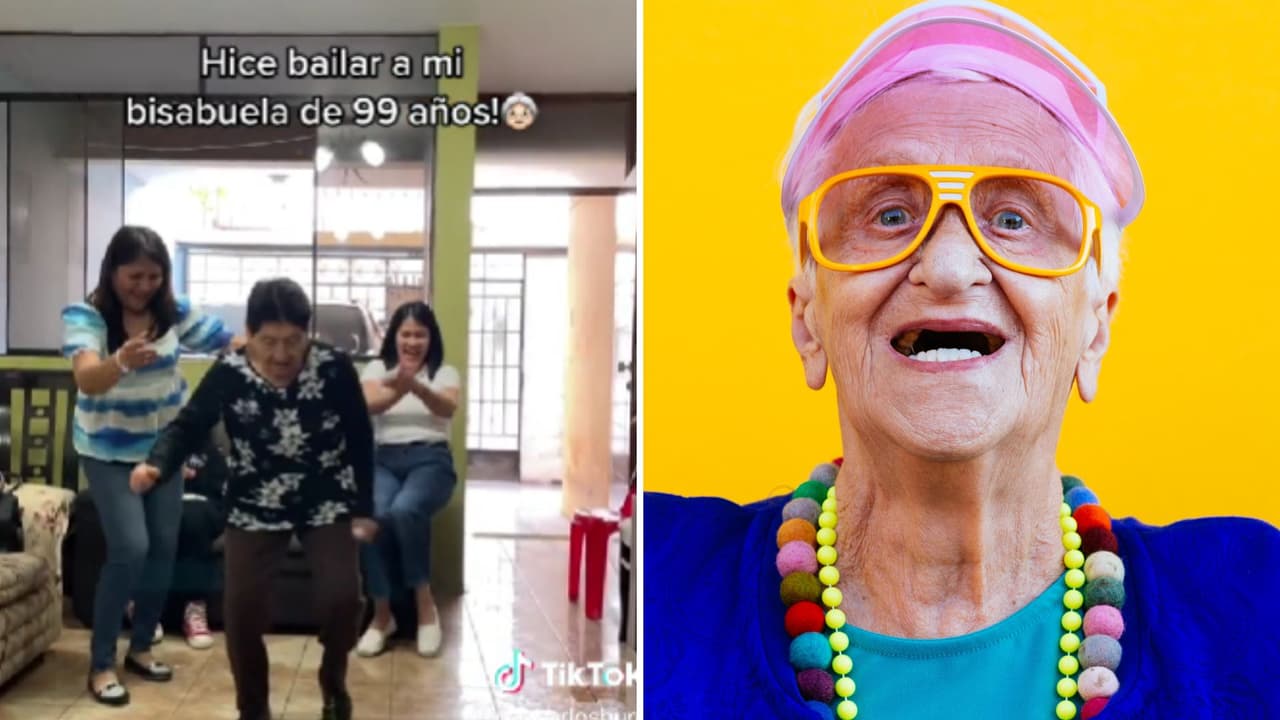 Con 99 años bisabuelita baila reguetón y causa furor en TikTok: “Tiene más ritmo que yo”