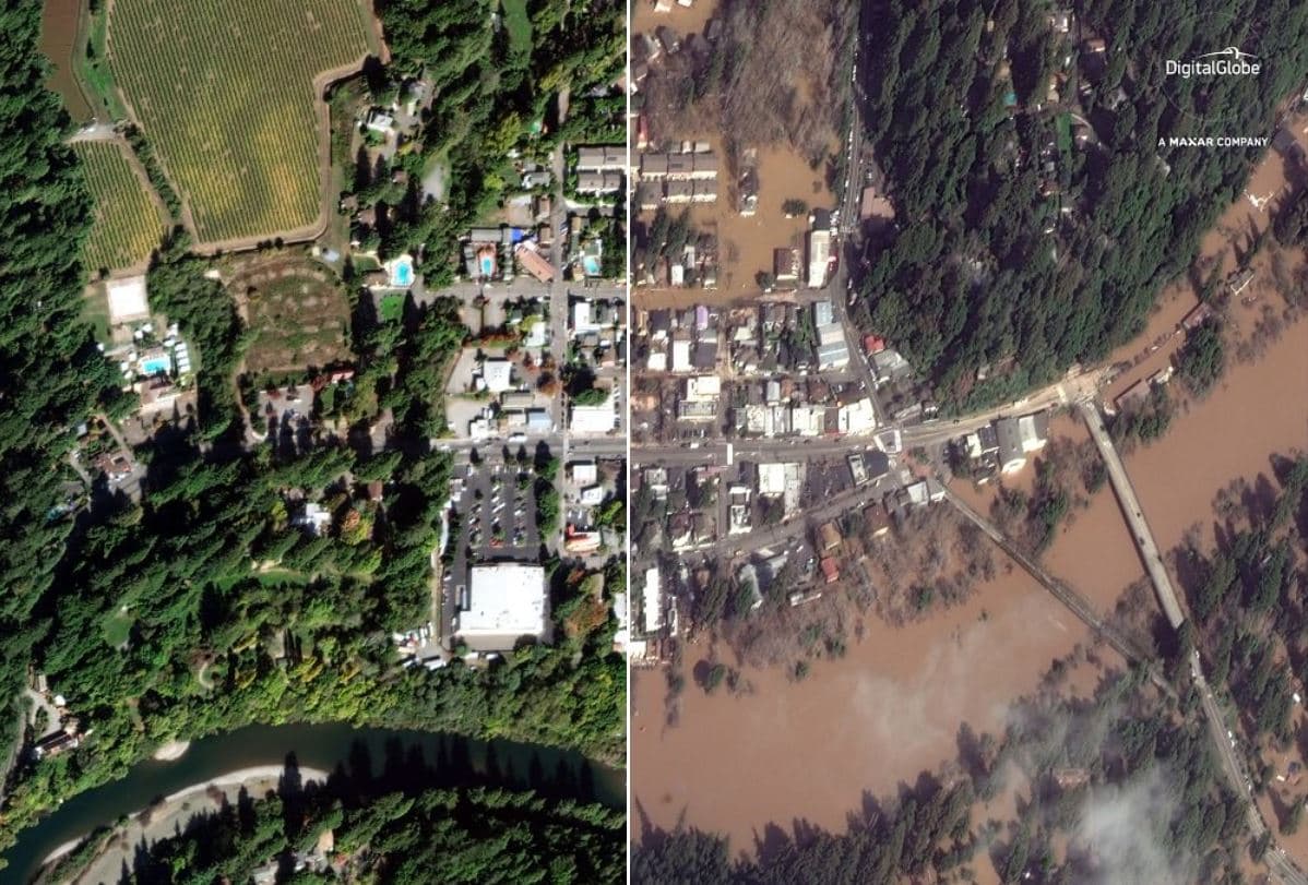 Fotos interactivas: el antes y después de las inundaciones en el norte de California