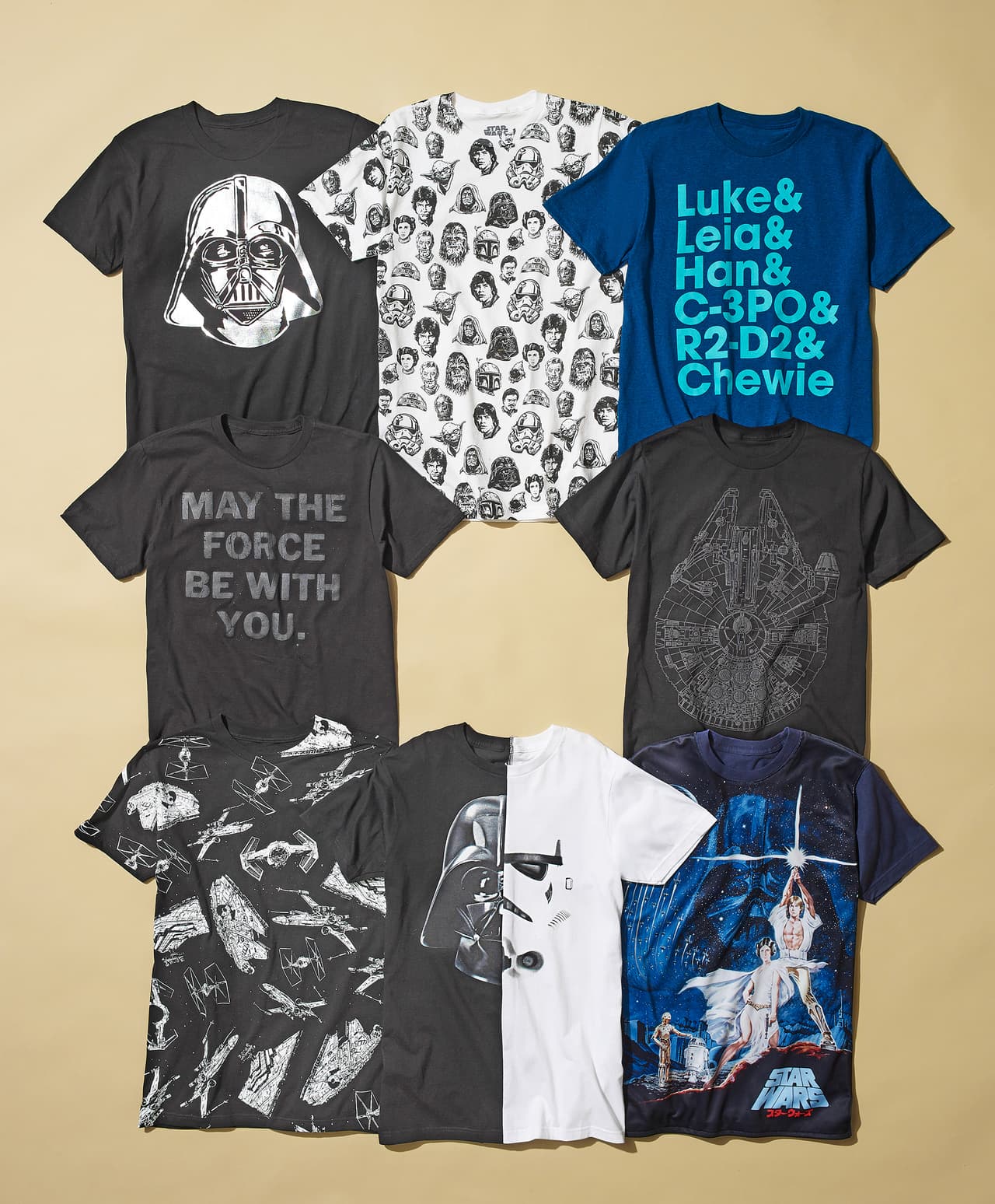 Estas 't-shirt' son perfectas si tu papá es joven y además fan de la guerra de las galaxias.