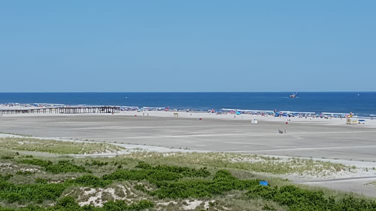 <a href="https://wildwoodcrest.org/" target="_blank">Wildwood Crest: </a>El ambiente de la playa refleja la ciudad seca: ideal para familias. La ciudad en sí tiene solo dos millas de largo, pero aún ofrece un baño completo en la playa y en Rambler Road. El surf está disponible en Rambler Road, y la pesca está disponible en todas las playas antes y después de horas. 📍 
<a href="https://www.google.com/maps/place/Wildwood+Crest+Beach+New+Jersey/@38.9643556,-74.8386905,15z/data=!4m5!3m4!1s0x0:0x4ca5e8095fa4dae9!8m2!3d38.9643556!4d-74.8386905" target="_blank">East Cresse to East Newark Avenues</a>