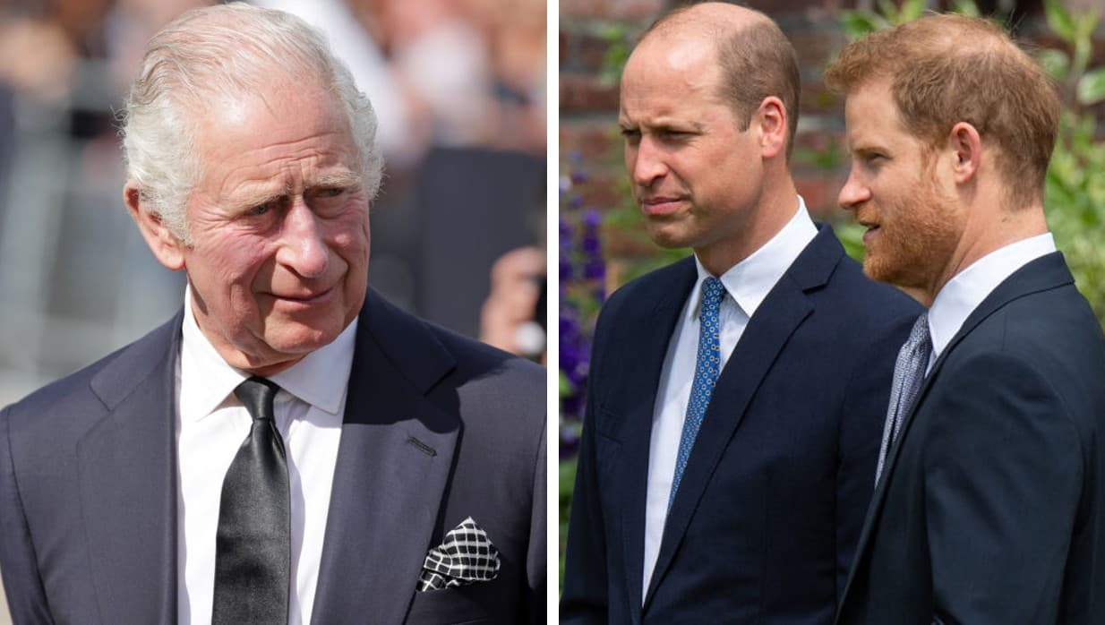 El tierno guiño a William y Harry que tuvo Carlos III al ser proclamado rey	