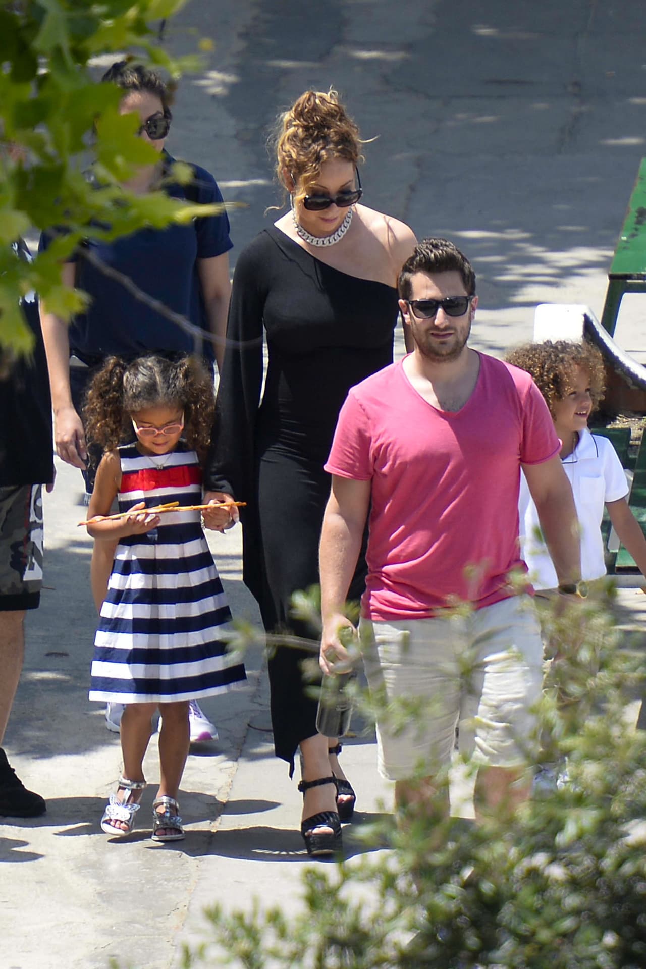 La cantente y sus peques se encuentran de paseo en Italia.