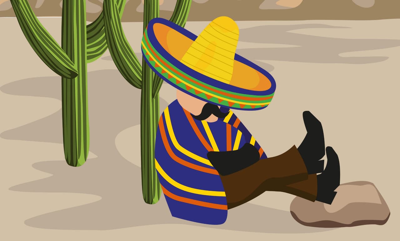 Te contamos la verdadera historia del estereotipo del mexicano durmiendo bajo el sombrero