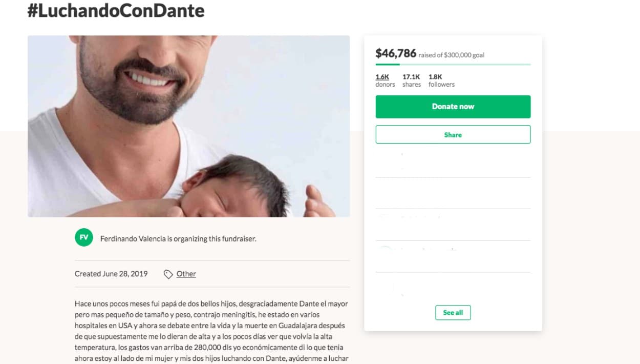 16 días después de que comenzara esta iniciativa, este domingo 
<b>sólo se habían recaudado 46,786 dólares</b> de la meta, fijada en 
<b>300,000 dólares</b>.