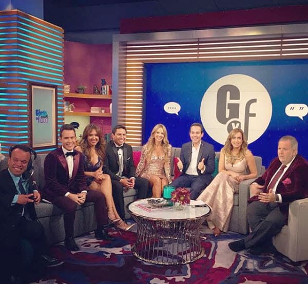 El 26 de octubre de 2015 fue su primer programa y con esta imagen lo celebró en Instagram: "Estoy feliz de ser parte de la familia de El Gordo y La Flaca. Gracias Univision. ¡Estoy feliz! Gracias por tanto amor y cariño".