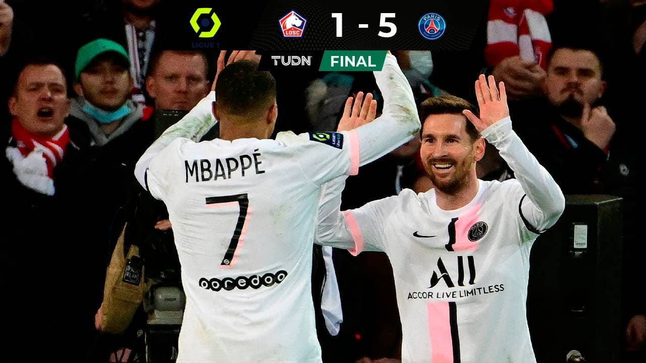 Con Messi encendido, París Saint-Germain aplasta al campeón Lille y sigue líder en Francia