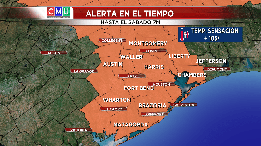 Las temperaturas aún no llegan a los 100 grados, pero el índice de calor supera los 105