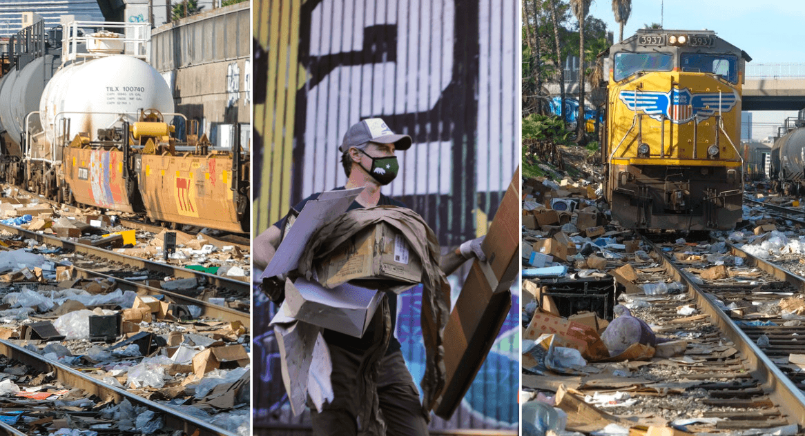 El gobernador Newsom se pronunció sobre las nuevas medidas de seguridad en California y utilizó las vías del tren Union Pacific (UP) en Los Ángeles, para compartir los detalles de un plan de seguridad que busca parar los masivos saqueos de los paquetes que deberían llegar a todo EEUU.
