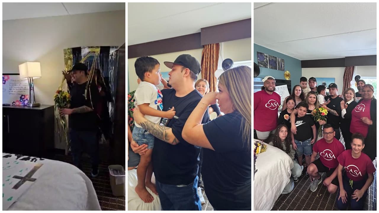 Así fue el reencuentro de Kilmar Ábrego con su familia al llegar a Maryland