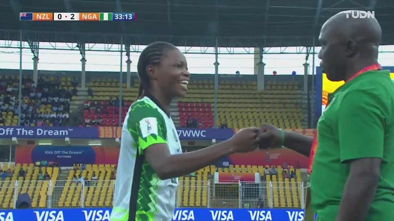 ¡Llegó el segundo! Nigeria aventaja 2-0 a Nueva Zelanda con regalito