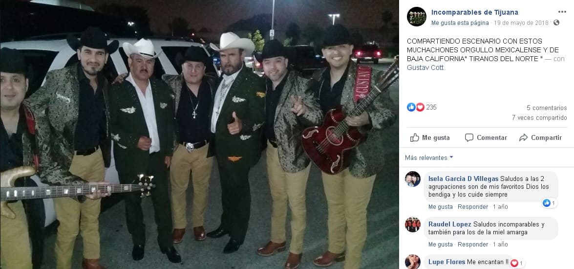 A través de la que asegura ser la 
<b><a href="https://www.facebook.com/incomparablesdetj/" target="_blank">página de Facebook</a></b> de Los Incomparables de Tijuana, se confirmó la noticia al mediodía del lunes 1 de julio de 2019. Desde la noche previa comenzaron a circular en redes sociales distintas versiones no confirmadas sobre el fallecimiento.
