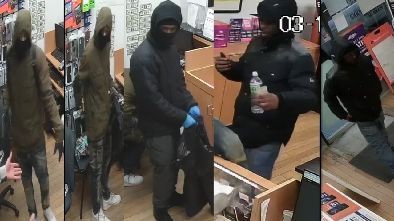3 sujetos roban a mano armada una tienda de teléfonos en Queens