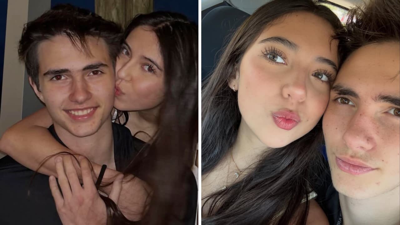 Santiago Rulli y su novia Paula Cacho.