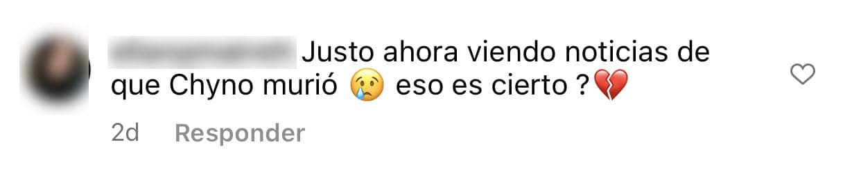 Sobre esto, otra seguidora se acercó a Natasha Araos a través de su cuenta de Instagram para saber si era cierta la supuesta muerte del venezolano. 
<br>