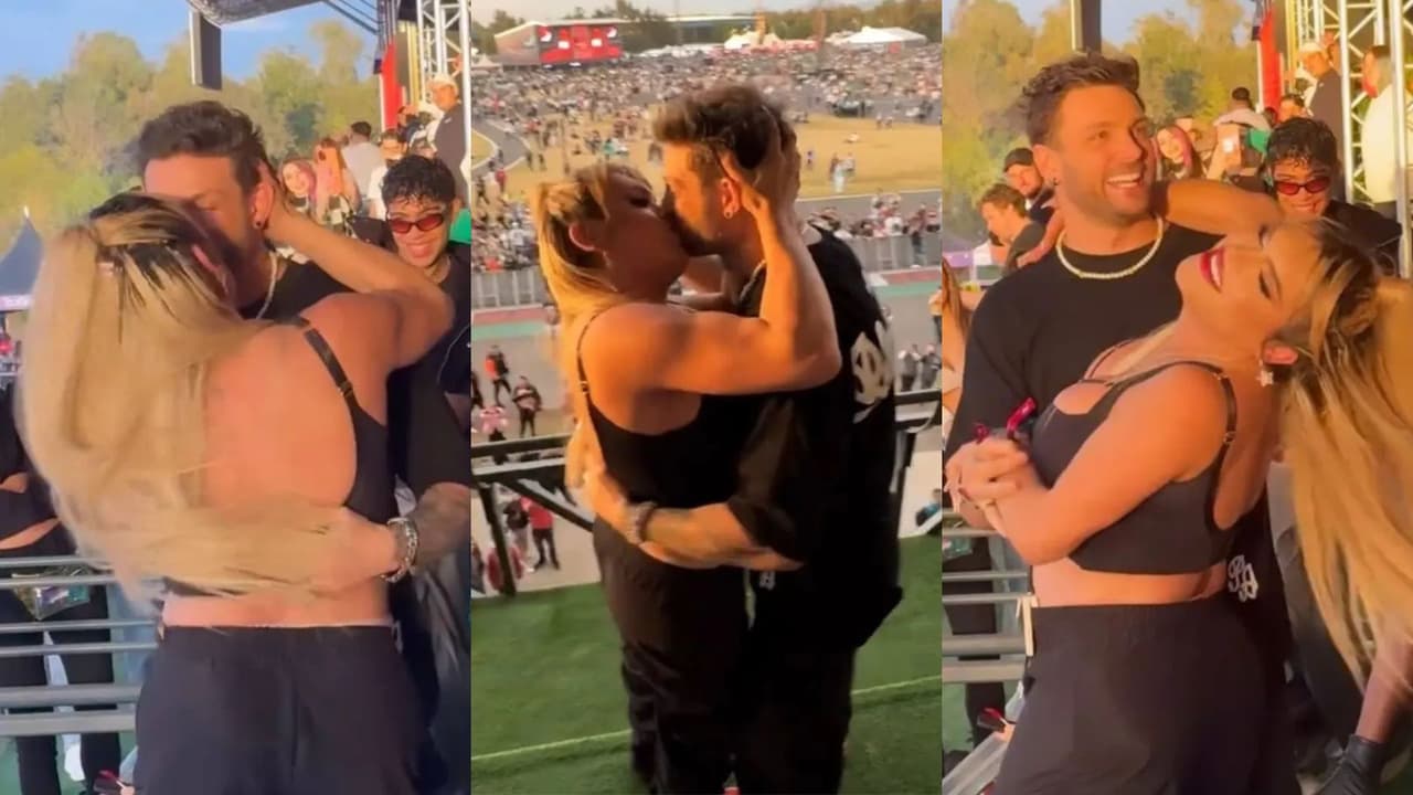 Así captaron a Wendy y Nicola dándose un beso en el Flow Fest, festival de música en México.