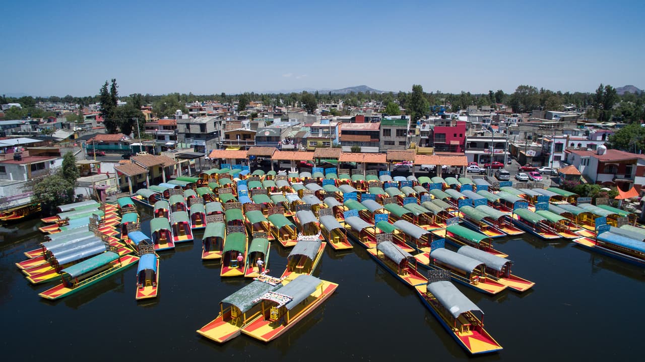 Las trajineras de Xochimilco.
