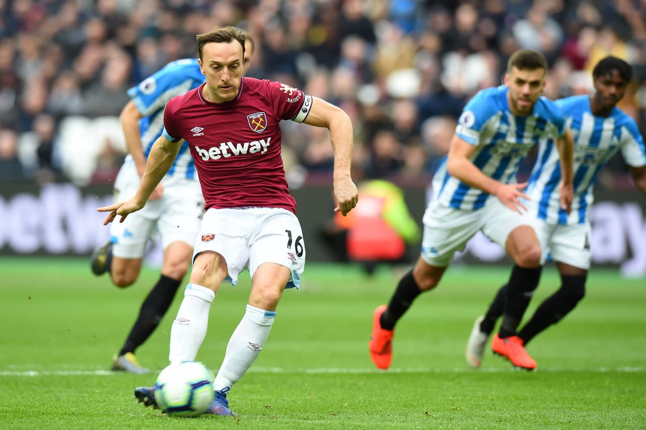 La apertura del marcador estuvo a cargo del capitán Mark Noble en favor del West Ham United desde el punto penal.
