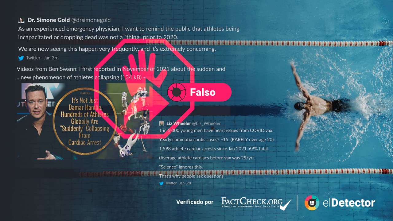 Es falso que han aumentado las muertes de atletas por las vacunas contra el covid-19 