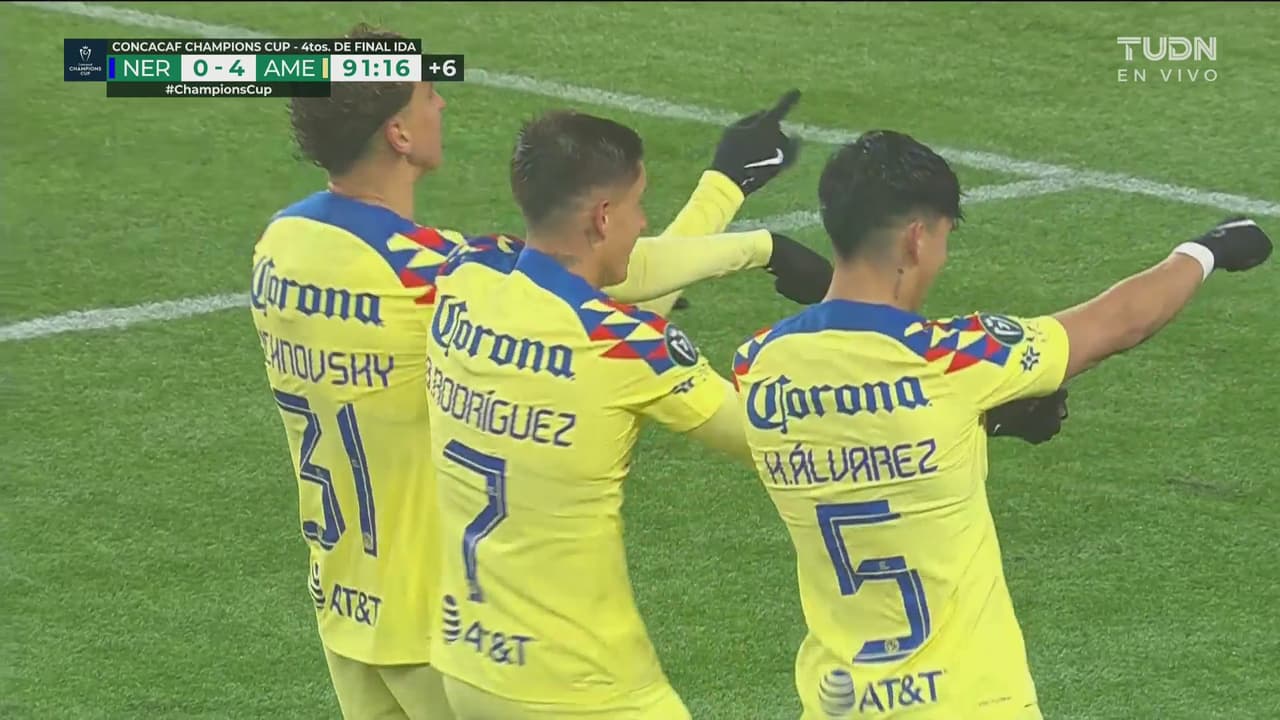 ¡Bailecito! Rodríguez entra y pone el 0-4 para el América